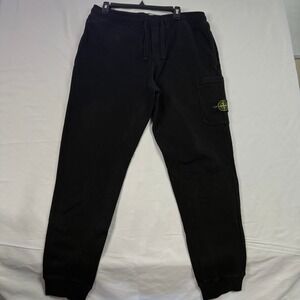Stone Island Black Cargo Jogger Sweatpants Mens